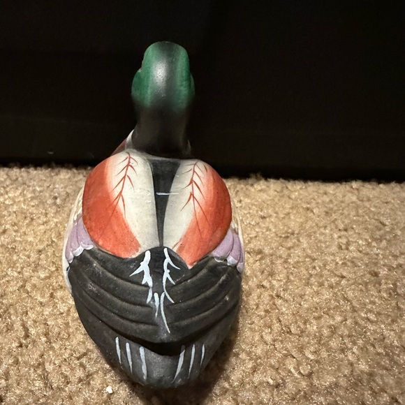 Vintage Ceramic Duck Lint Remover Brush Mallard Figurine Decoy 5" x 3 1/4" - Picture 4 of 7